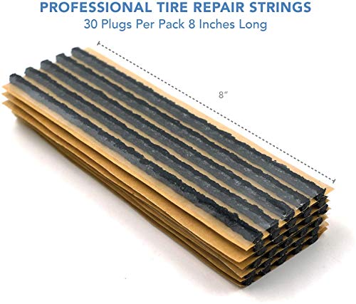 30 pcs 8" Black Tire Repair Strings Tire Repair Plugs (Black / 8" x φ0.236" 30pcs)