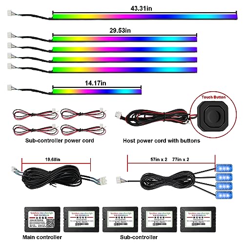 Dreamcolor Acrylic Interior LED Strip Light (dreamcolor 10 lights)