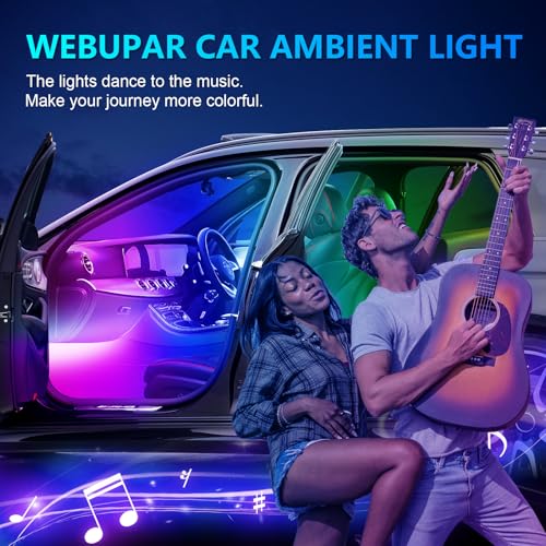 RGB Acrylic Ambient Lighting Car Lights (RGB color 6 lights)