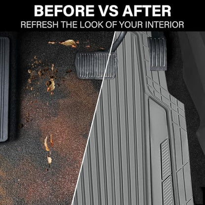 Heavy Duty Sporty Rubber Car Mats (gray)