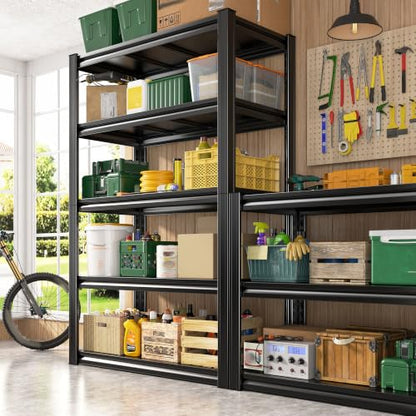 Storage Shelves Garage Shelving Heavy Duty (16.5"D x 31.5"W x 72"H,Black)
