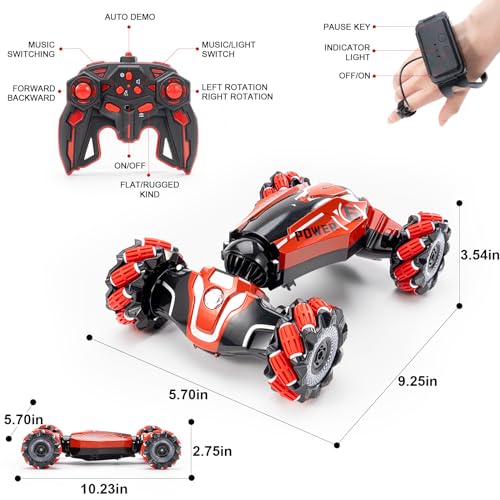 Gesture Sensing RC Stunt car (Deep Red)