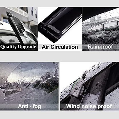 4pcs UV Protect Rain Guards for 2004 (2004-2015 Nissan Titan Crew Cab)