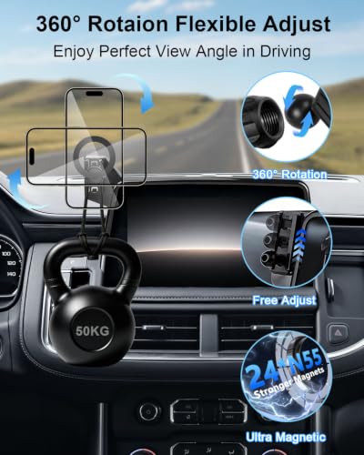 Car Phone Mount for 2021 (Tahoe/Suburban/GMC Yukon/GMC Yukon XL 2021-2024 / Magsafe)