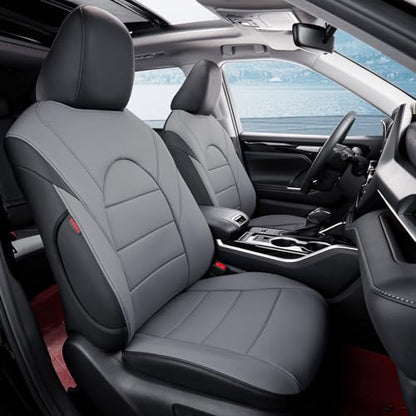 Car Seat Covers for Toyota 2018 (Leatherette(Black/Gray) / 2018-2024 Camry Hybrid LE SE)