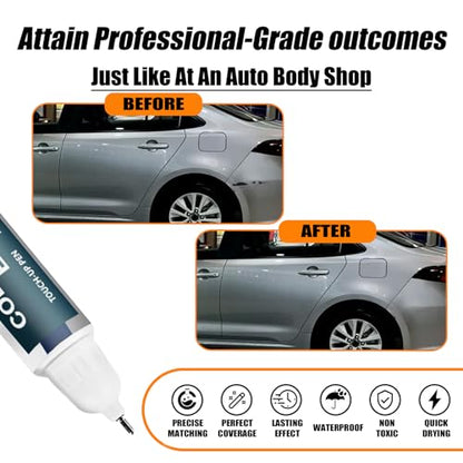 1F7 Classic Silver Metallic Car Touch Up Paint for Toyota OEM Color Match (Classic Silver Metallic(1F7) compatible with 4Runner/Corolla/Corolla-iM/Land-Cruiser/Prius/Prius-c/Prius-Plug-in/Prius-Prime/Prius-v/RAV4/Yaris)