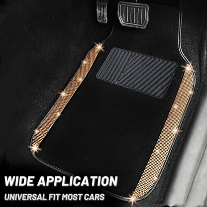Bling Car Floor Mats Full Set (Champagne Diamond / Car Floor Mats (4 Pieces))