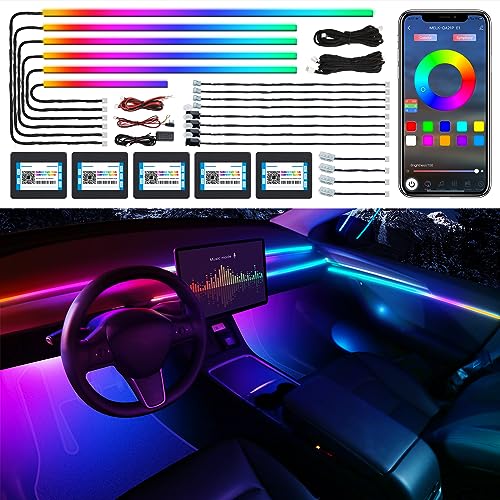 Dreamcolor Acrylic Interior Car LED Strip Light with Wireless APP (Dreamcolor 18 Lights)