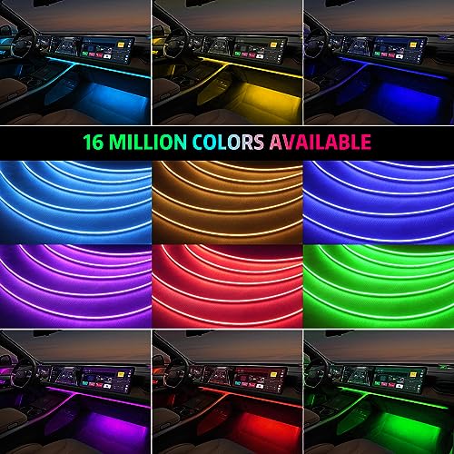 Acrylic Interior Car LED Strip Light with Wireless APP (RGB color 6 in 1)