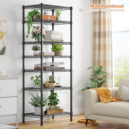 7 Tier Metal Shelving Unit (7 Tier-18"D x 18"W x 71"H)