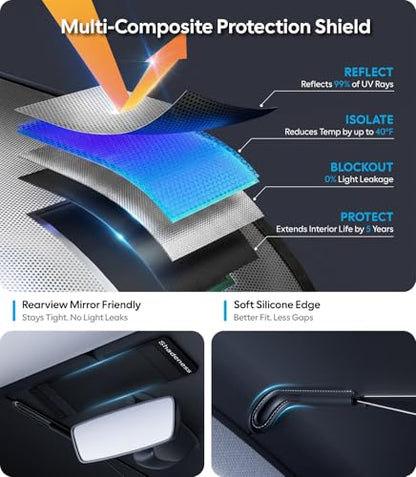 Car Windshield Sun Shade Umbrella (A10 55 *32.3 in)