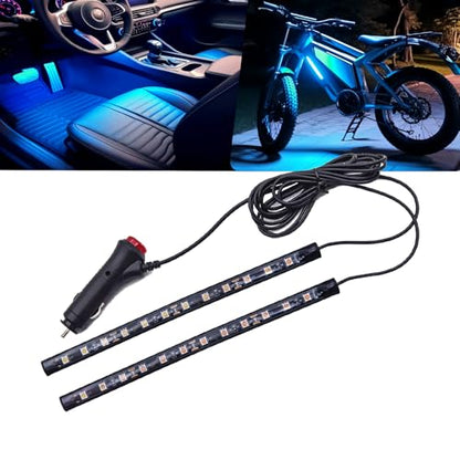 LED Interior Lights DC 12V Seat Ambient Light Cigarette Lighter (Icyblue)