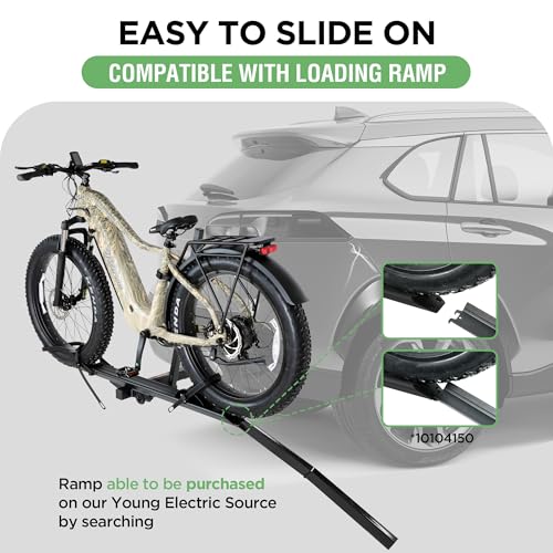 Young 100LBS. Capacity Aluminum 1 (100 lbs 1 E-Bike Rack - Black)