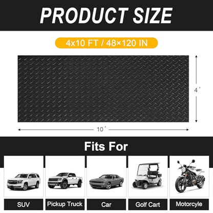 4x10FT Garage Floor Mat (4*10FT / Black)