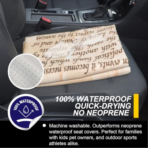 Back Seat Cover for Car Trucks Van SUV (Rear Bench Seat Towel / Declaration of Independence)
