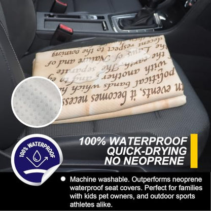Back Seat Cover for Car Trucks Van SUV (Rear Bench Seat Towel / Declaration of Independence)