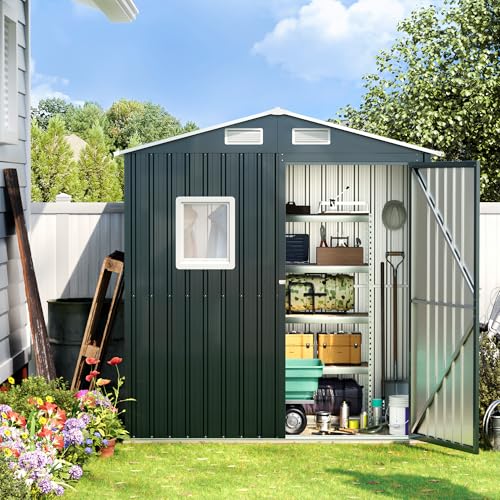 Outdoor Steel Storage Shed (6X4FT / NightBlue)