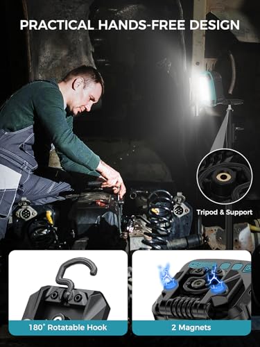 Portable Work Light with Magnetic 7500 mAh Rechargeable (Blue)