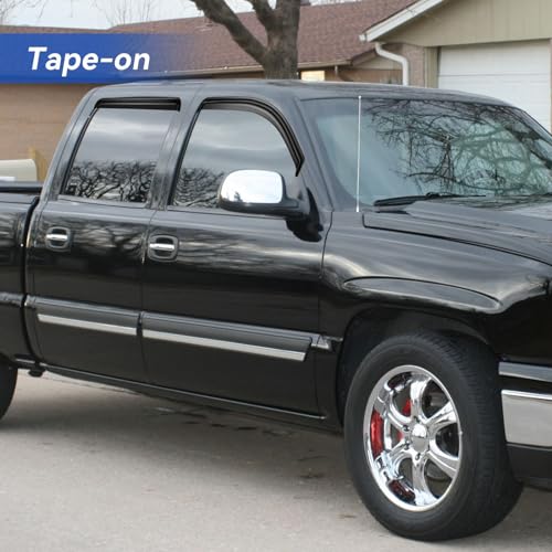 Window Visors Rain Guards for 2014 (2014-2018 silverado/sierra crew cab)