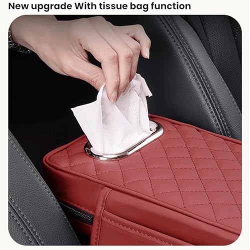 Memory Foam Car Armrest Cushion 2025 New Car Center Console Cushion Pad Car Truck Armrest Cover Auto Center Console Lid Center Armrest Cover Car Console Armrest Organizer Storage (Black)
