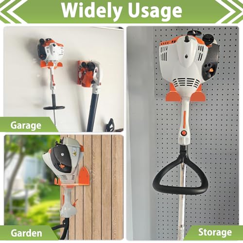 Trimmer Rack Wall Mount Heavy Duty Weedeater Hanger for Garage Wall Bracket Garage Organizer Weed Eater Hanger for Grass Trimmer (3 Pack)