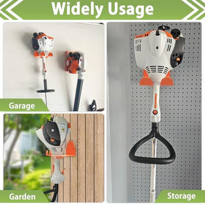 Trimmer Rack Wall Mount Heavy Duty Weedeater Hanger for Garage Wall Bracket Garage Organizer Weed Eater Hanger for Grass Trimmer (3 Pack)