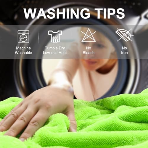 2 Pack XL Car Drying Towel (Gray-green)