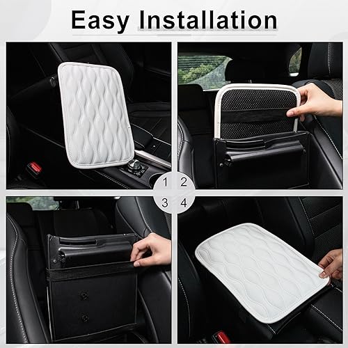 Auto Center Console Pad (white-line)