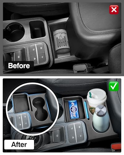 Maverick Cup Holder Insert Center Console Organizer for 2022 2023 2024 2025 Ford Maverick Accessories