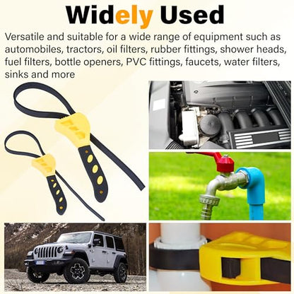 2 PCS Strap Wrench Plumbing (Yellow)
