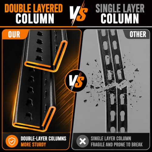 Garage Shelving Adjustable Metal Storage Shelves with Anti‑Tip Safety Kit (Reinforced 72"H×35.4"W×15.7"D)