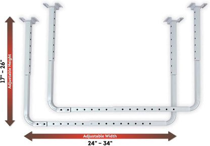 33 in. x 34 in. Adjustable Garage Ceiling Mount Storage Rack Kit (White / One Pack)