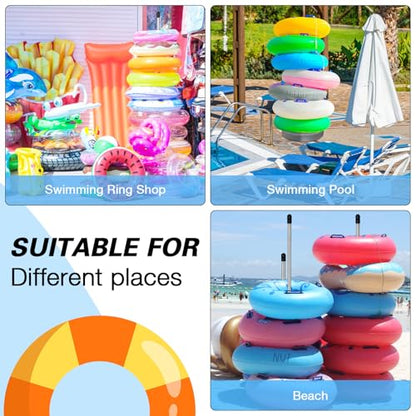 Pool Float Holder Storage Organizer Outdoor (13 x 78 in / Gray)