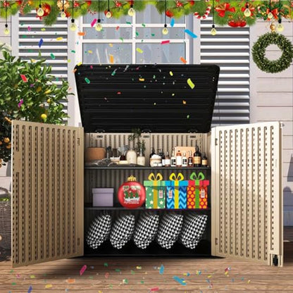 Large Outdoor Storage Shed (Coffee-48 cu ft)