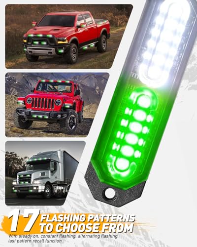1200T Emergency Strobe Grille Lights (Green/White)