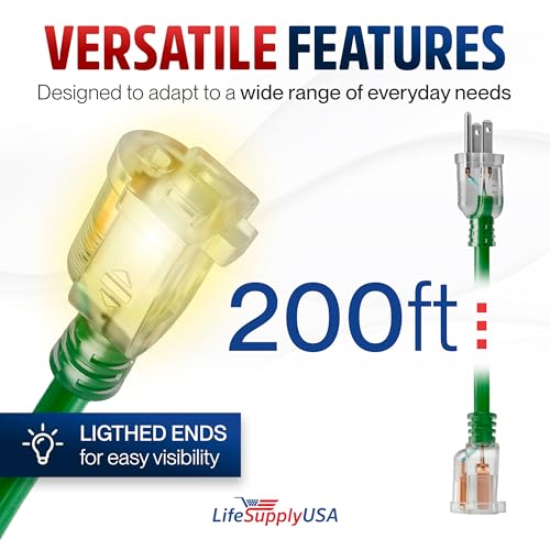200ft Outdoor (200 FT / 12AWG / Green)