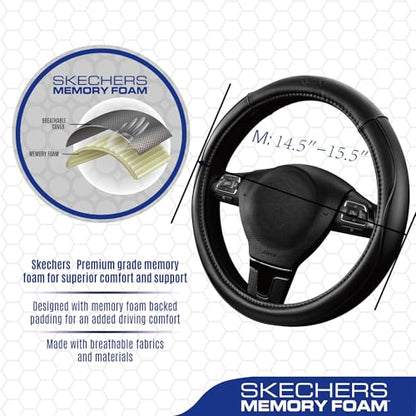 Memory Foam Steering Wheel Cover (Black)