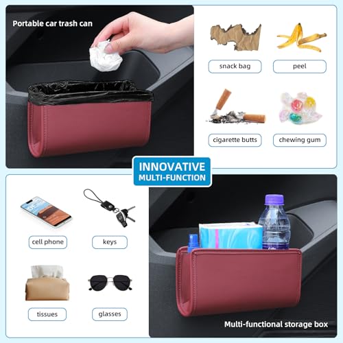Car Trash Can (Wine Red)
