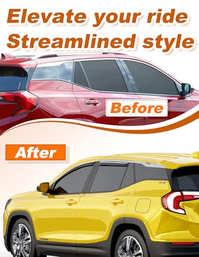 in Channel Window Visors Rain Guards for GMC Terrain 2018 (for 2018-2024 GMC Terrain)