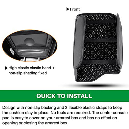 Custom Fit for Center Console Cover Hyundai Palisade 2020 2021 2022 2023 2024 2025 2026 Armrest Cover Center Console Pad PU Leather Armrest Seat Box Cover Protector with Pockets Storage Bag (For Hyundai Palisade 2020-2026)