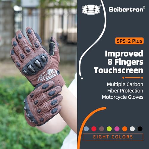 SPS 2 Plus Unisex Touchscreen Road Racing Motorcycle MTB Sports Gloves Also fit BMX MX ATV Mountain Bike Bicycle Cycling Off (Brown Sps-2 Plus / XL Youth)