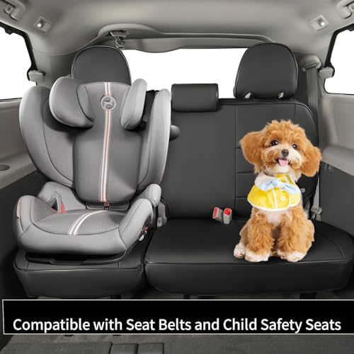 Sienna Seat Covers for 2011 (Leather(Black) / 2011-2020 8 Seats, 2nd Row 4/2/4 Split)