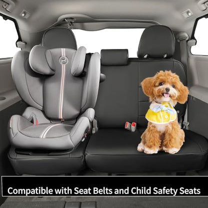 Sienna Seat Covers for 2011 (Leather(Black) / 2011-2020 8 Seats, 2nd Row 4/2/4 Split)