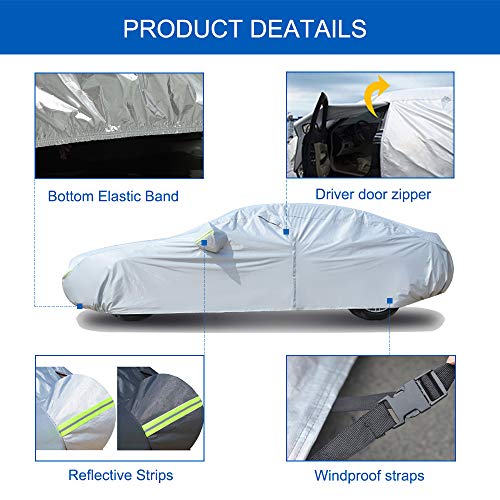 Waterproof SUV Car Cover All Weather (A5-Fit suv jeep length ( up to 181") / silver)