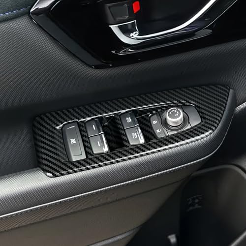 Car ABS Window Lift Control Switch Decals Only for 2025 2026 Subaru Forester Interior Carbon Fiber Style (Window Lift Switch Decal)