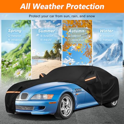 Waterproof Car Cover for BMW Z3 Z4 E85 E86 M Roadster M Coupe 1996 (Black / for BMW Z3 Z4 1996-2008)