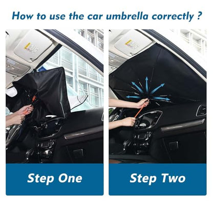 Squirrels Car Shade Front Windshield Umbrella Foldable Windshield Umbrella Sun Visor Car Shade Umbrella Keep Vehicle Cool (One Size / Squirrels)