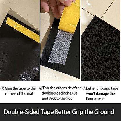 Large Rubber Floor Mat for Car Washable Garage Mats for Floor Absorb Liquids Oil Drip Pan for Under Car Protects Floor from Spills