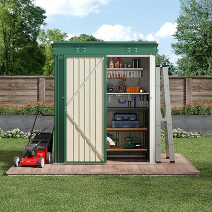 5' x 3' Outdoor Storage Shed (green / 5' x 3')