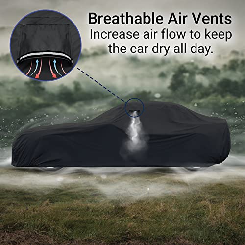 Car Cover Waterproof All Weather for 1967 (Black / Gray (Stripe) / 4. Camaro 1967-1973)